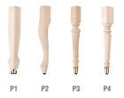 modèles de pieds disponibles